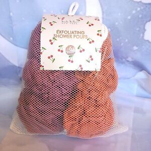 Nicole Miller New York 6-Pack Exfoliating Shower Poufs – Soft Mesh Loofahs – NEW